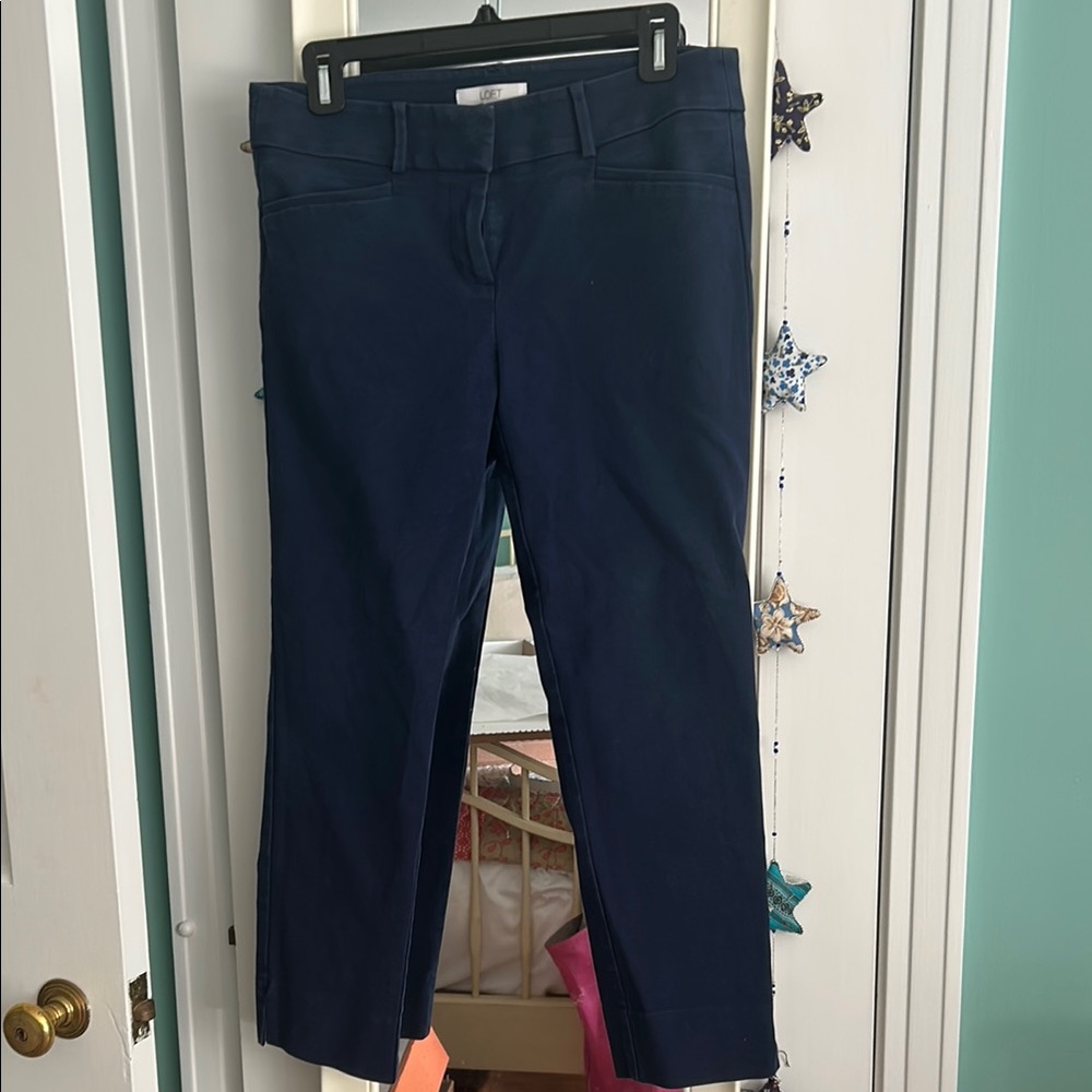 LOFT Navy Blue Trousers 4